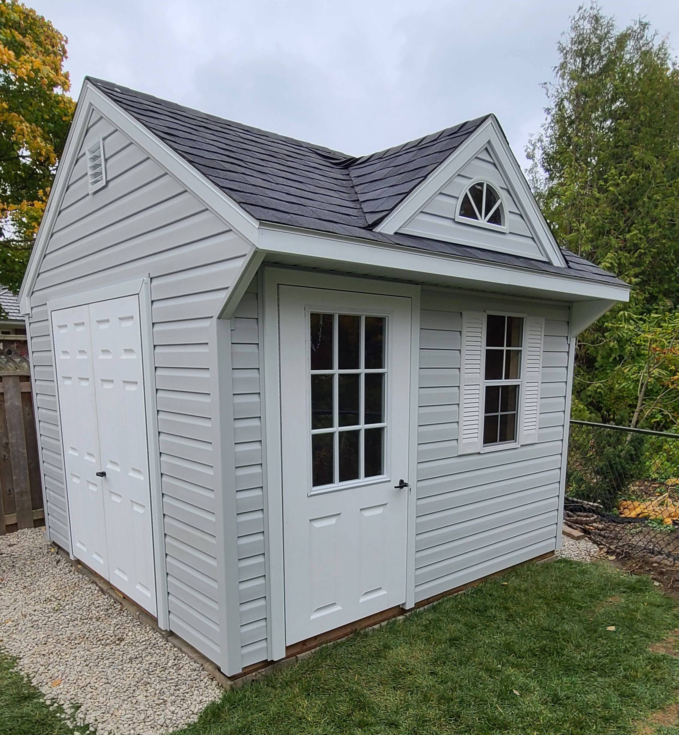 Saltbox Storage Shed Vinyl 8 x 10 Saltbox Garden Shed Windmill ...