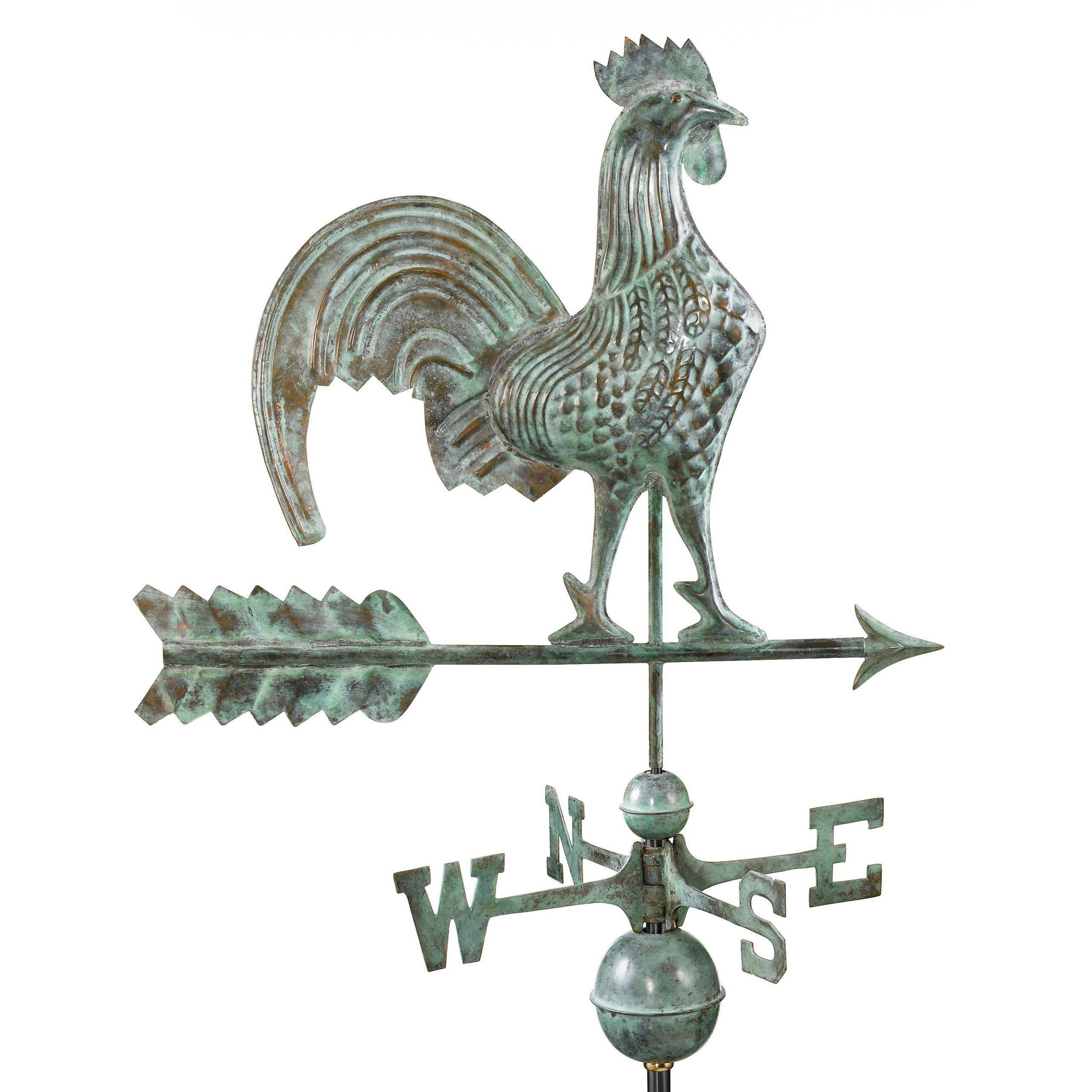 25" Rooster Blue Verde Weathervane - Image 5