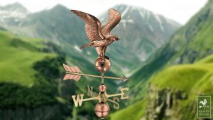 American Eagle Polished Copper Weathervane
