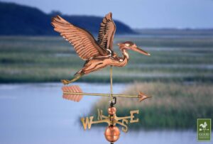 Blue Heron with Arrow Polished Weathervane