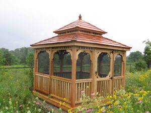 10 x 10 Square Cedar Gazebo