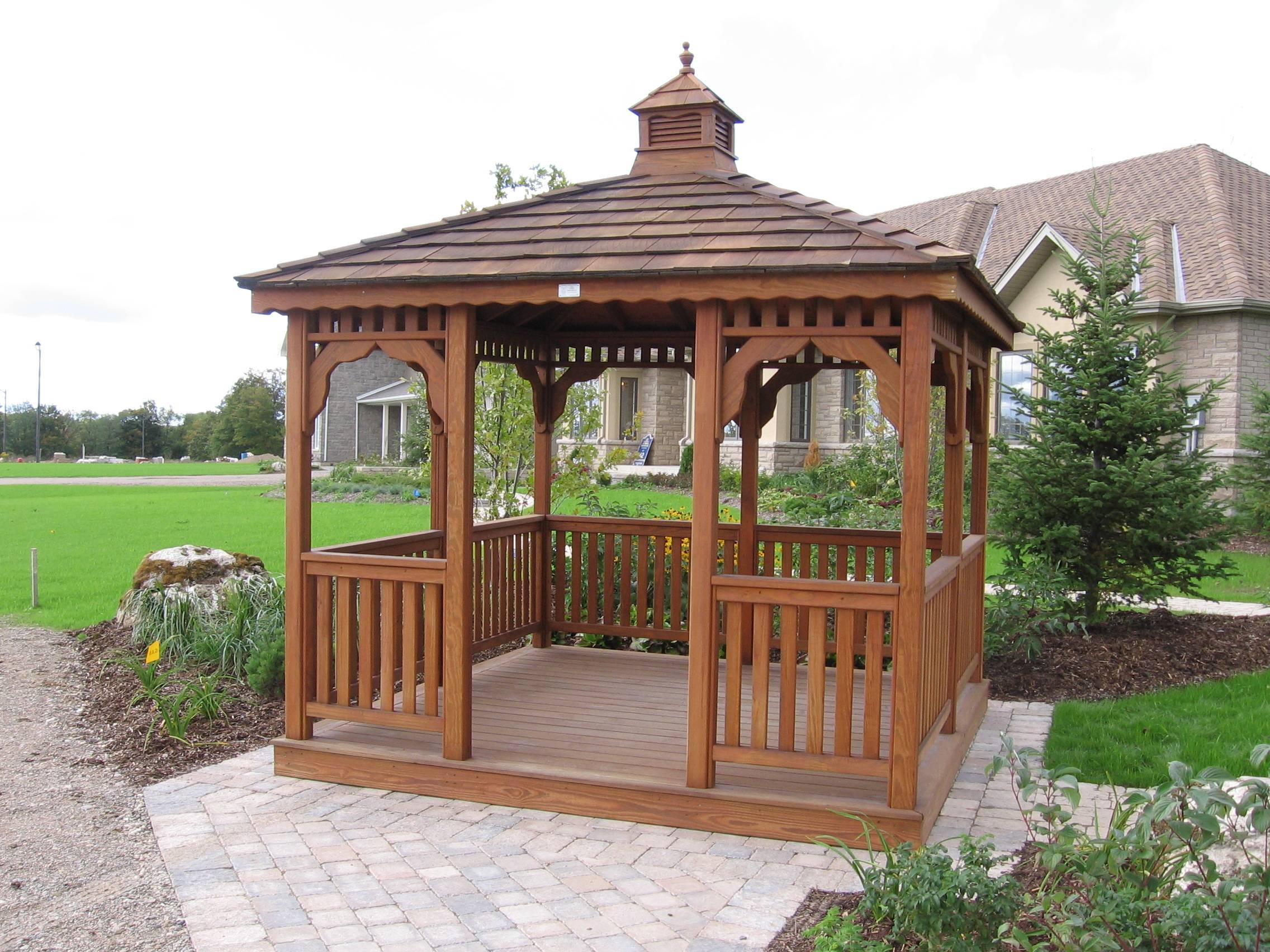 10 x 10 Square Cedar Gazebo