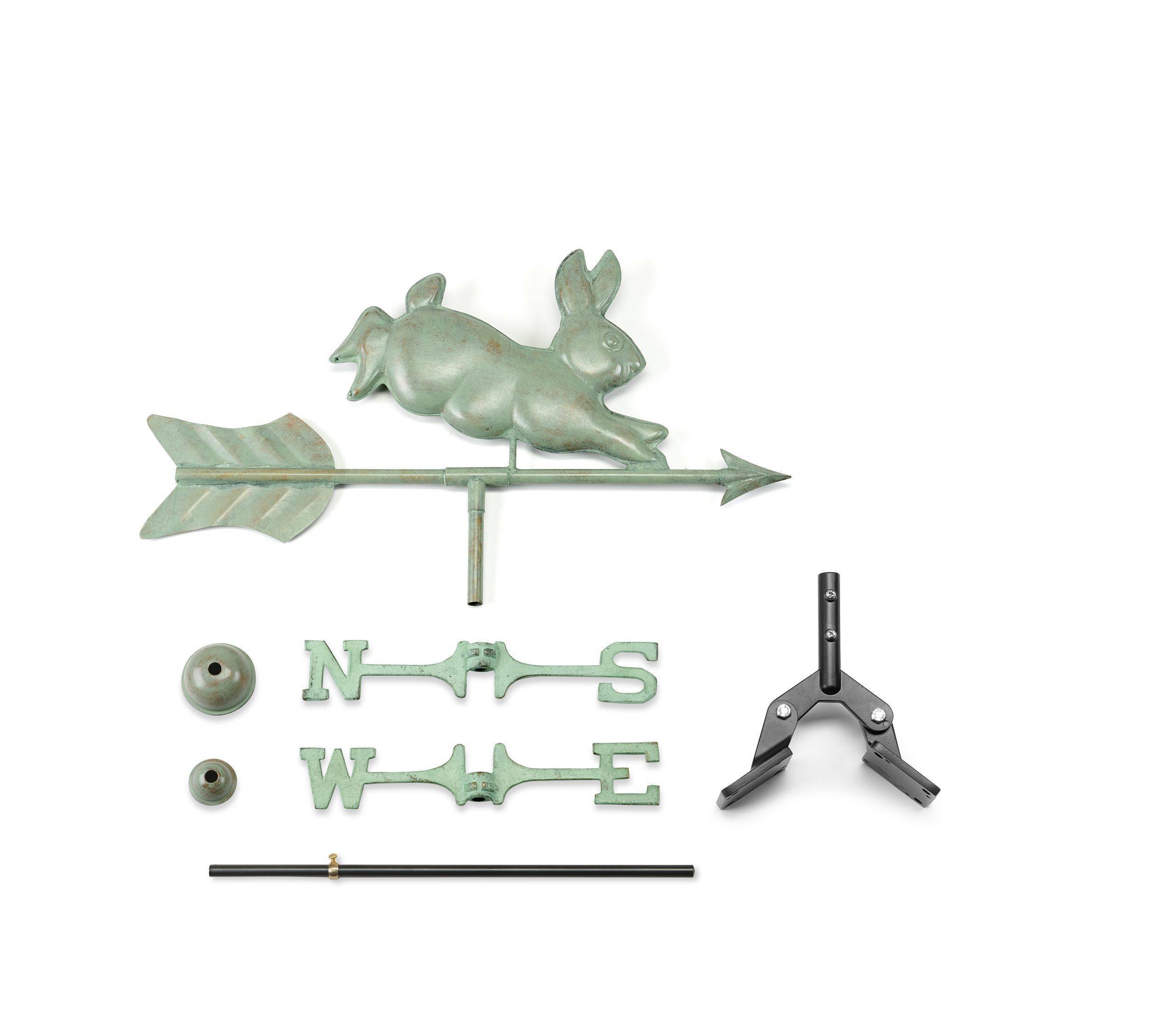 Cottage Rabbit Polished Weathervane - Image 8