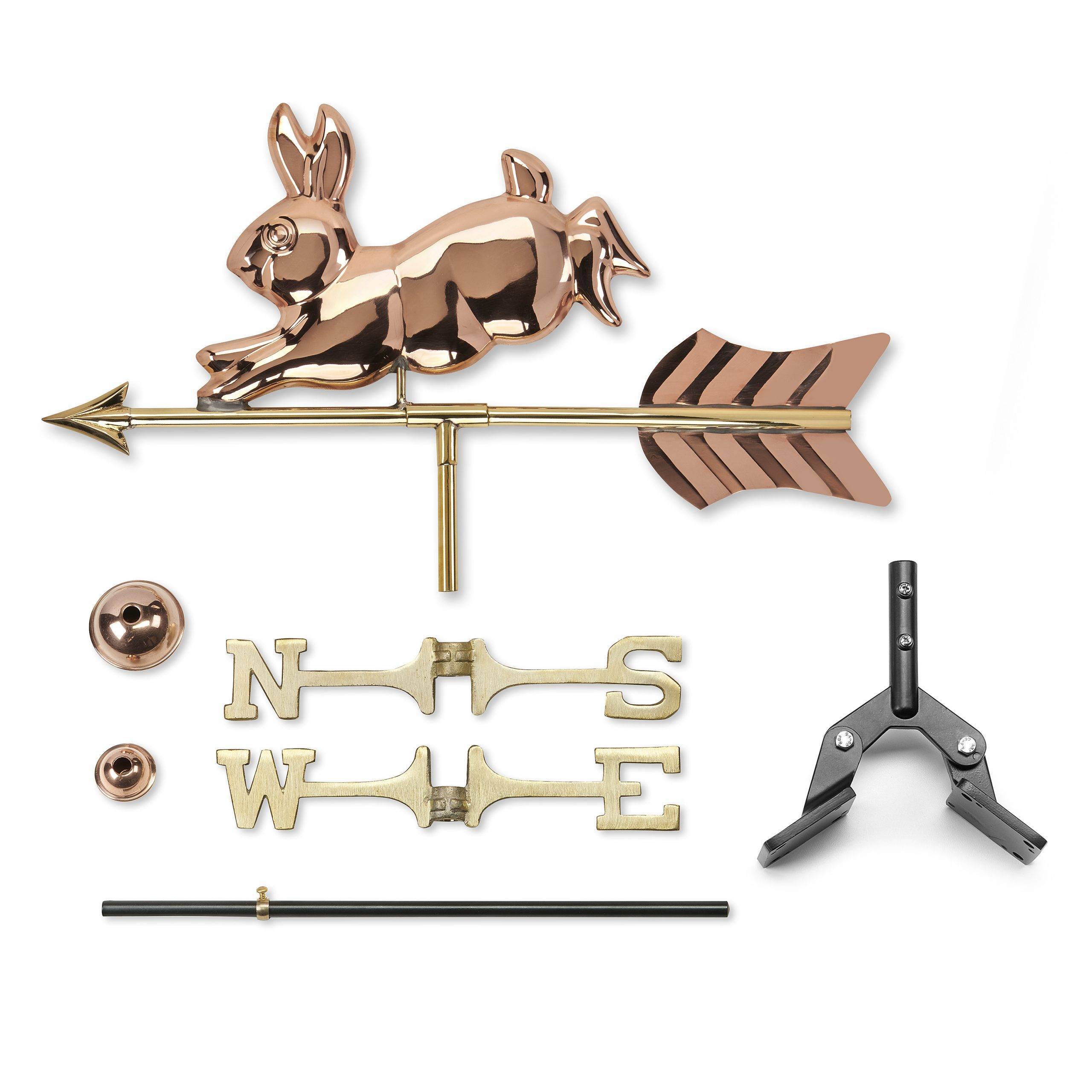 Cottage Rabbit Polished Weathervane - Image 4