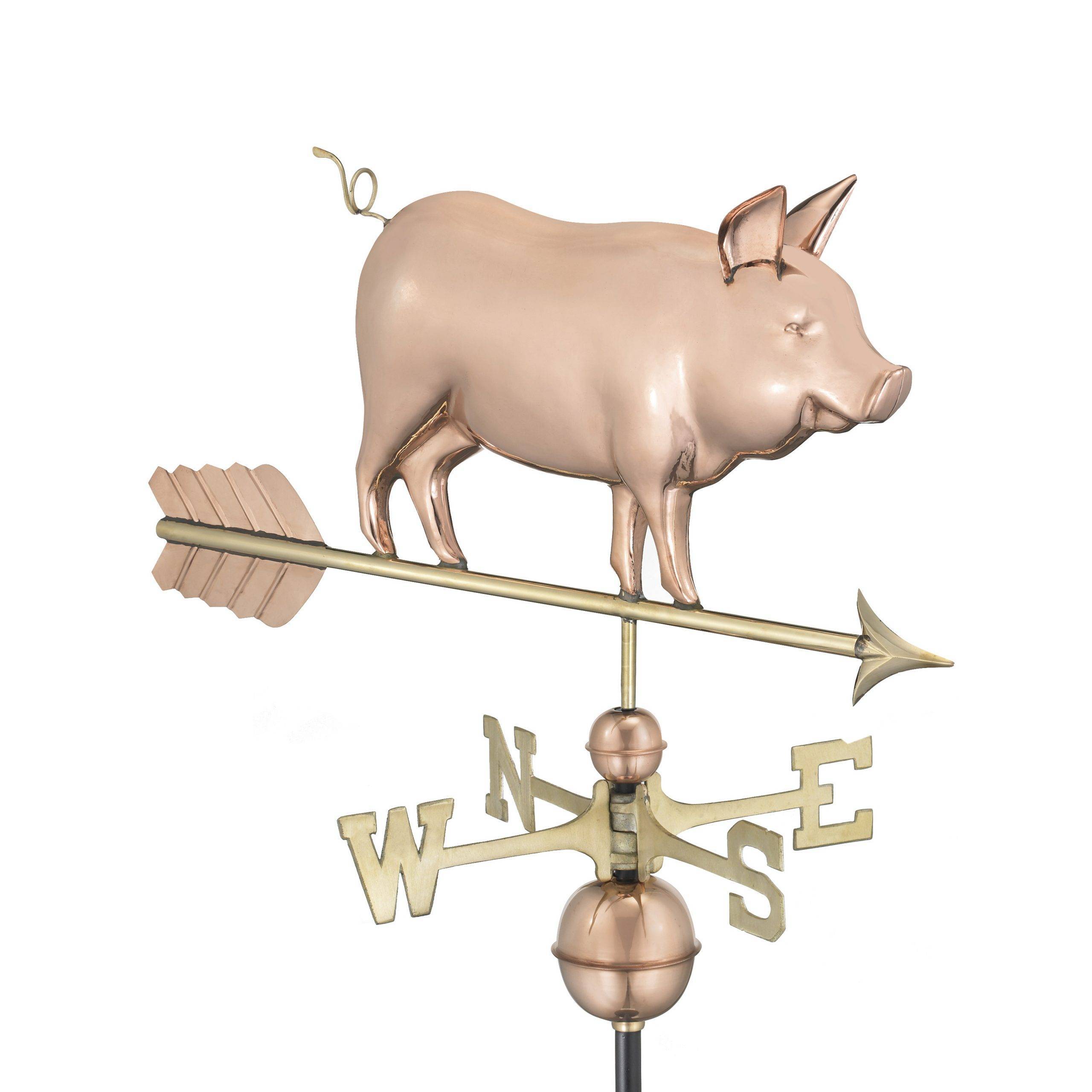 Country Pig Polished Weathervane - Image 3