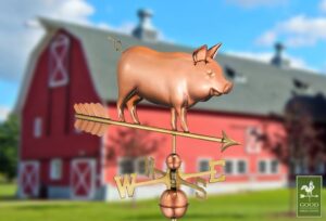 Country Pig Polished Weathervane