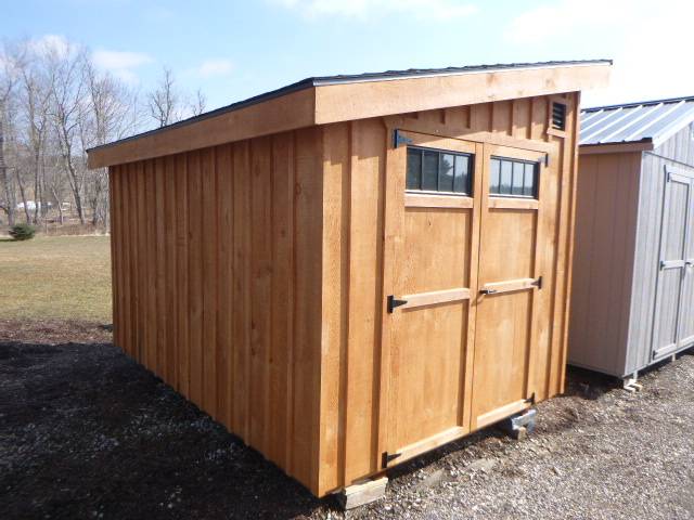 8 x 12 Pine Board & Baton Single Slope Shed