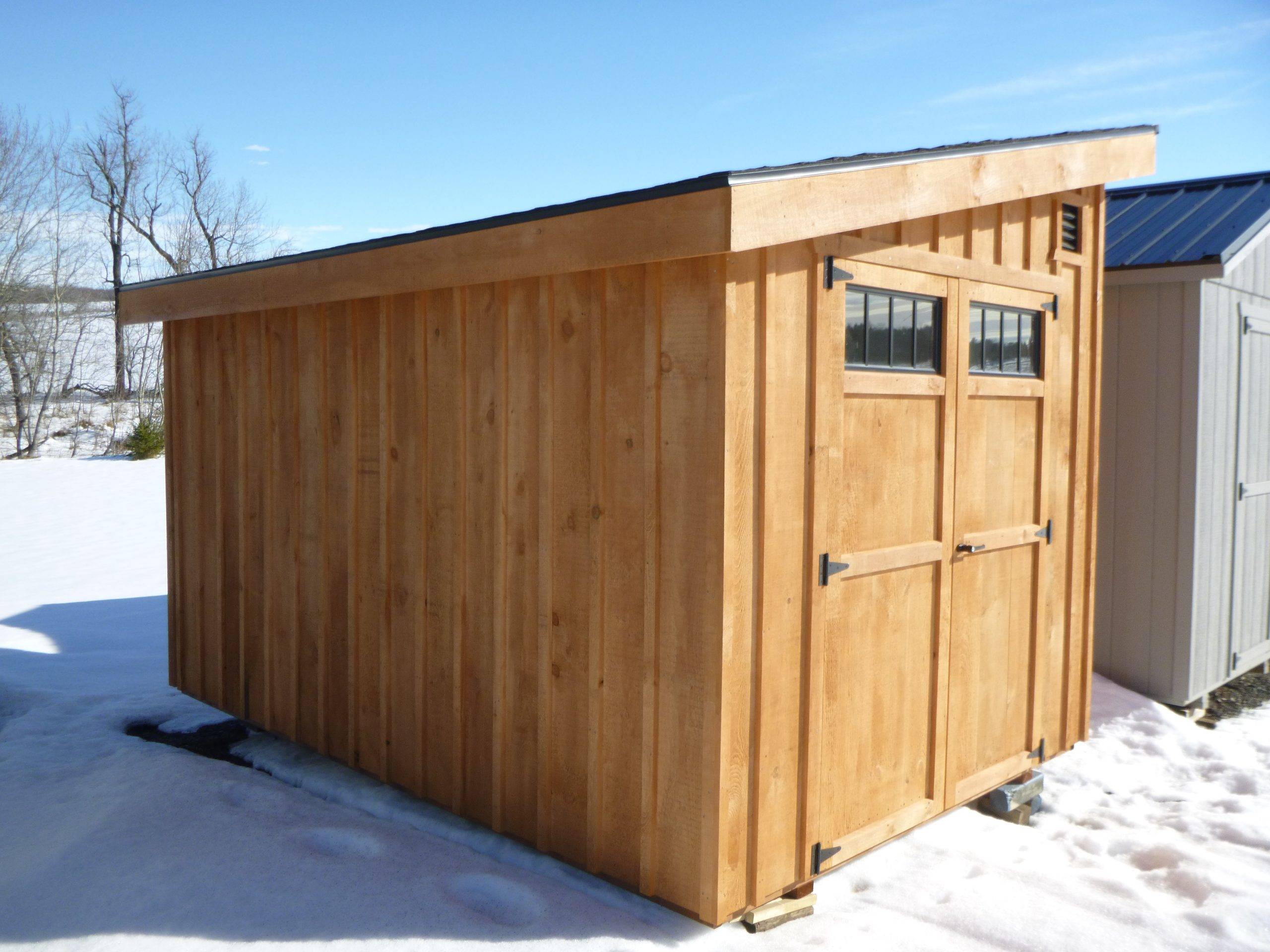 8 x 12 Pine Board & Baton Single Slope Shed - Image 4