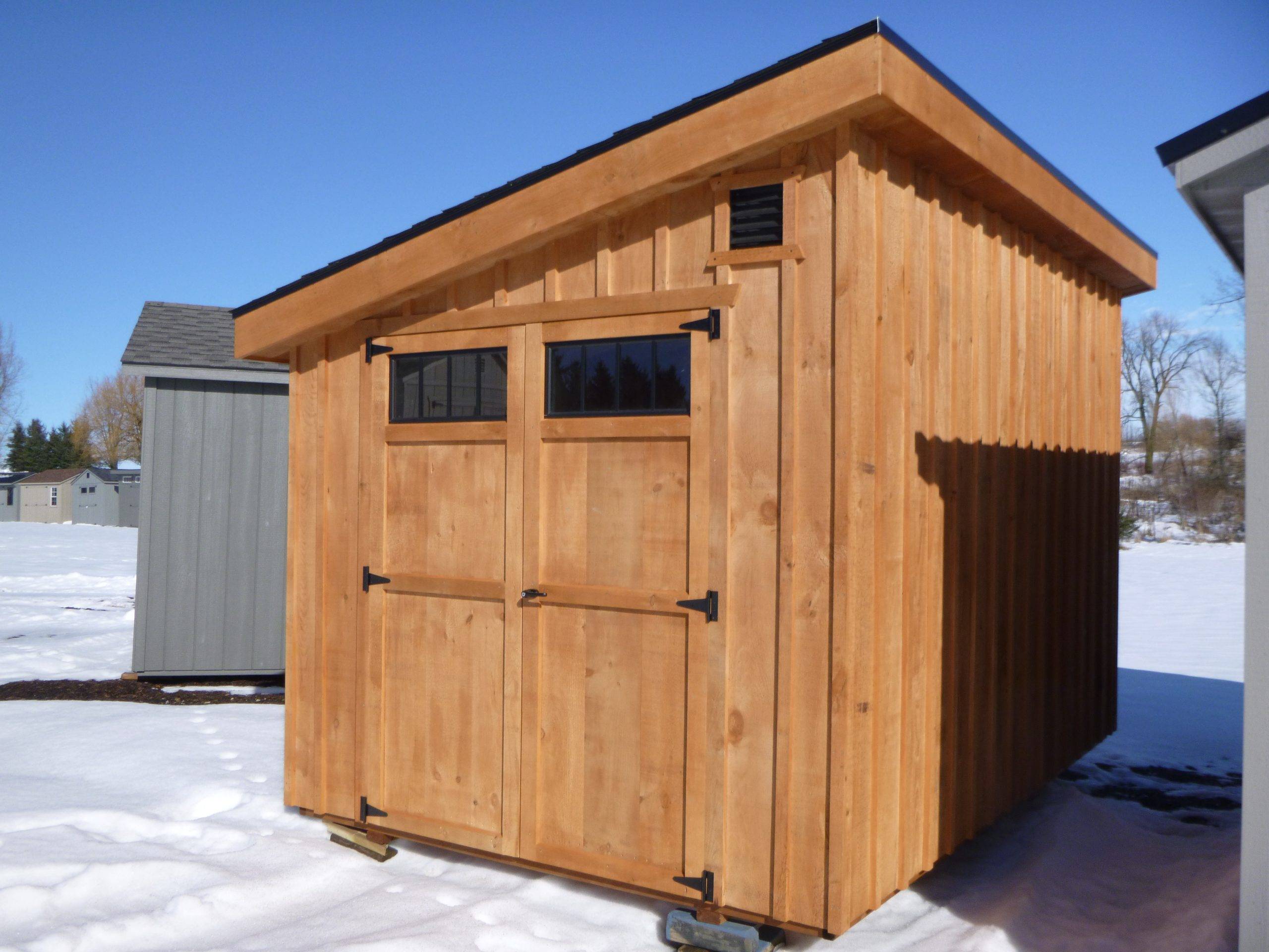8 x 12 Pine Board & Baton Single Slope Shed - Image 6