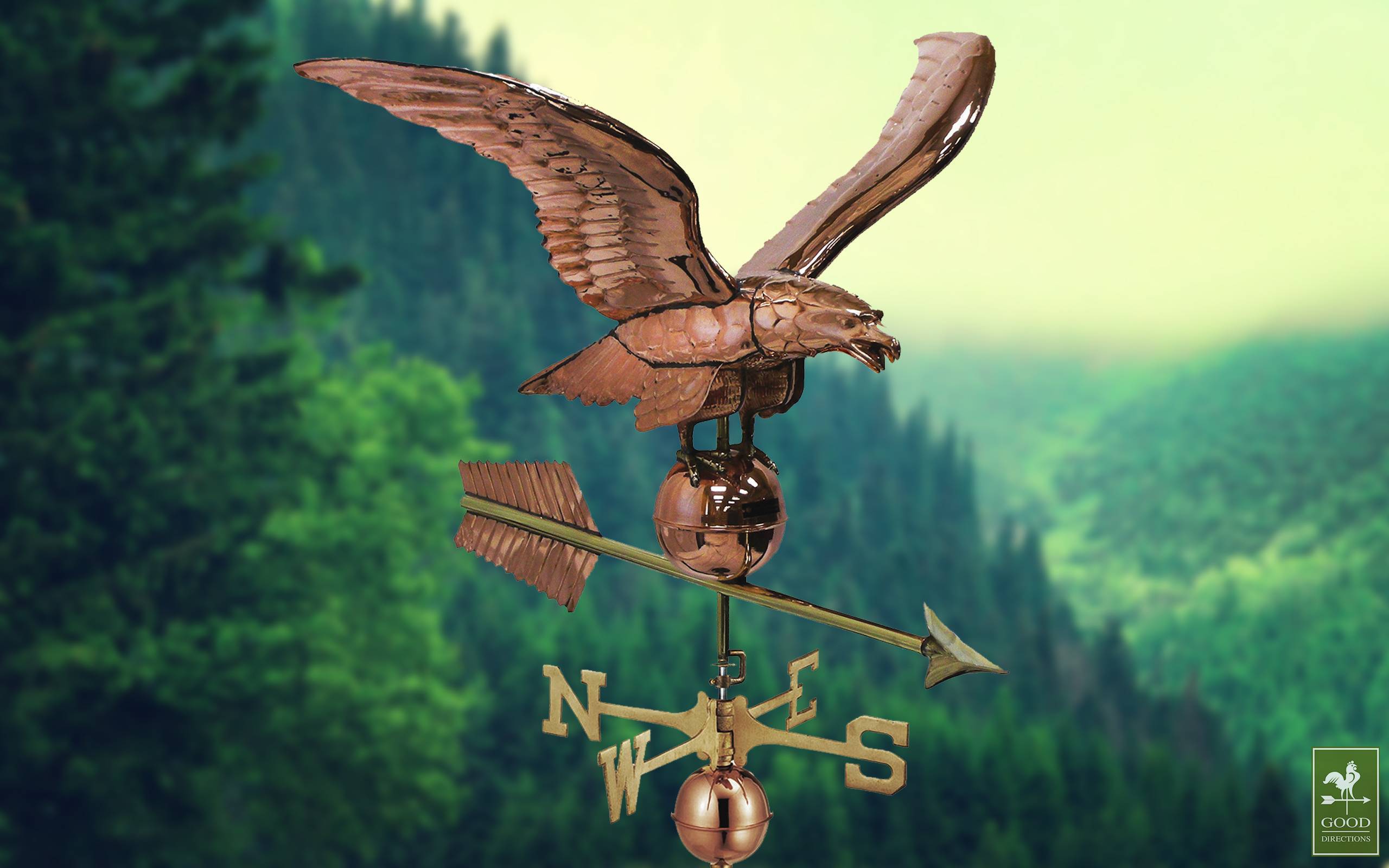 Extra Large Smithsonian Eagle Polished Weathervane