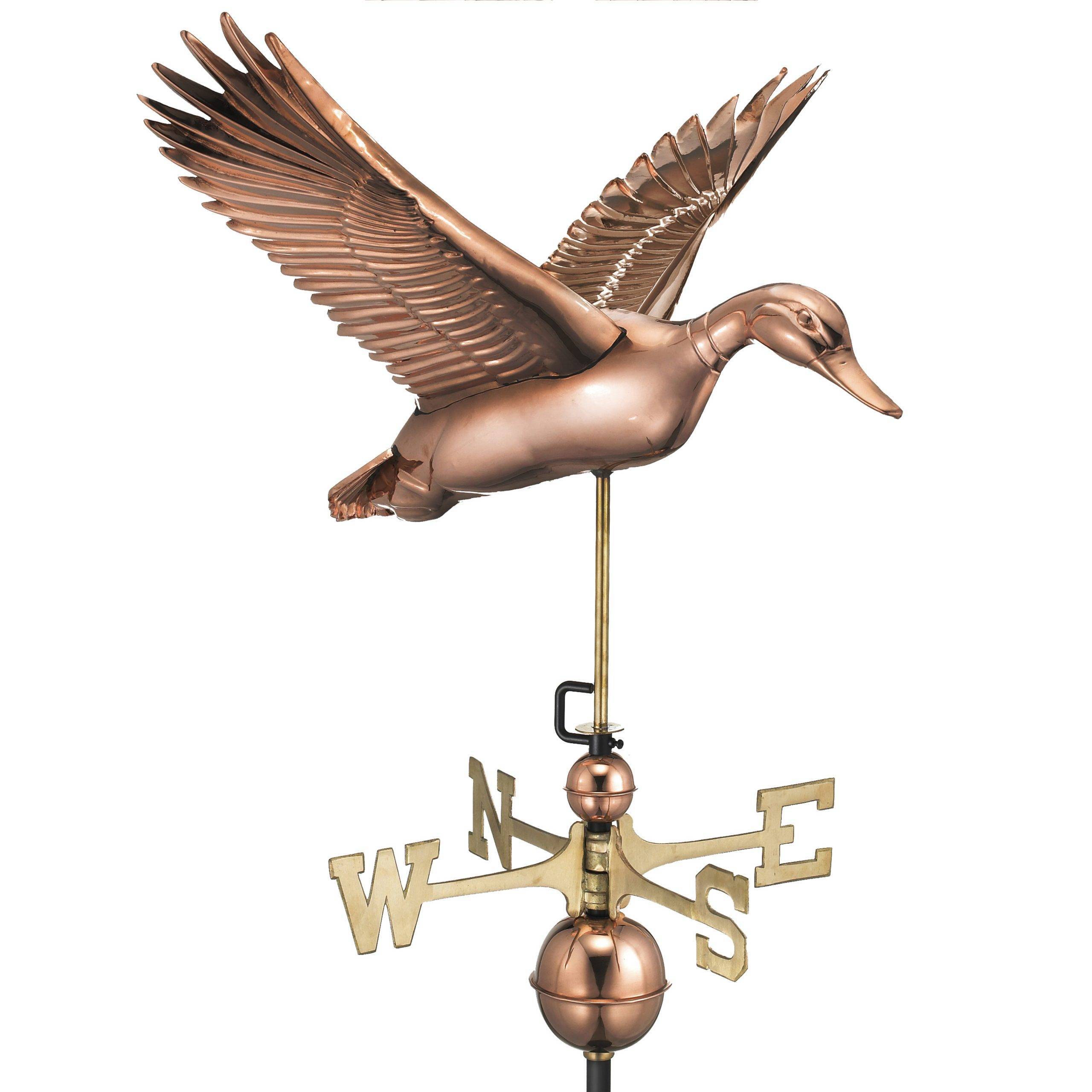 Flying Duck Polished Weathervane - Image 2