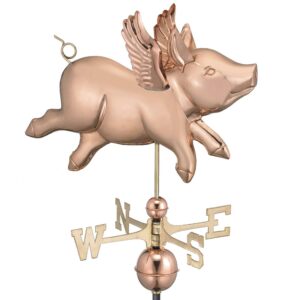 Flying Pig Polished Weathervane