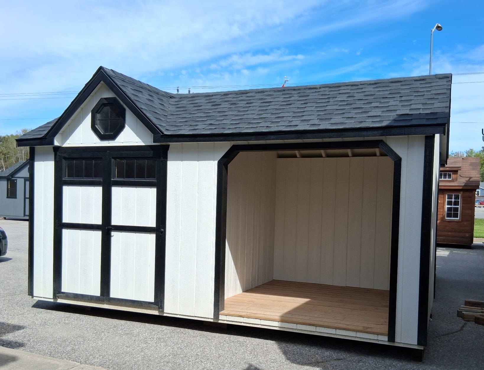 8 X 16 Garden Gable Storage Shed with Firewood Storage