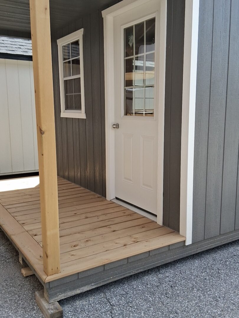10 x 12 Garden Gable Storage Shed with 4' Porch - Image 2