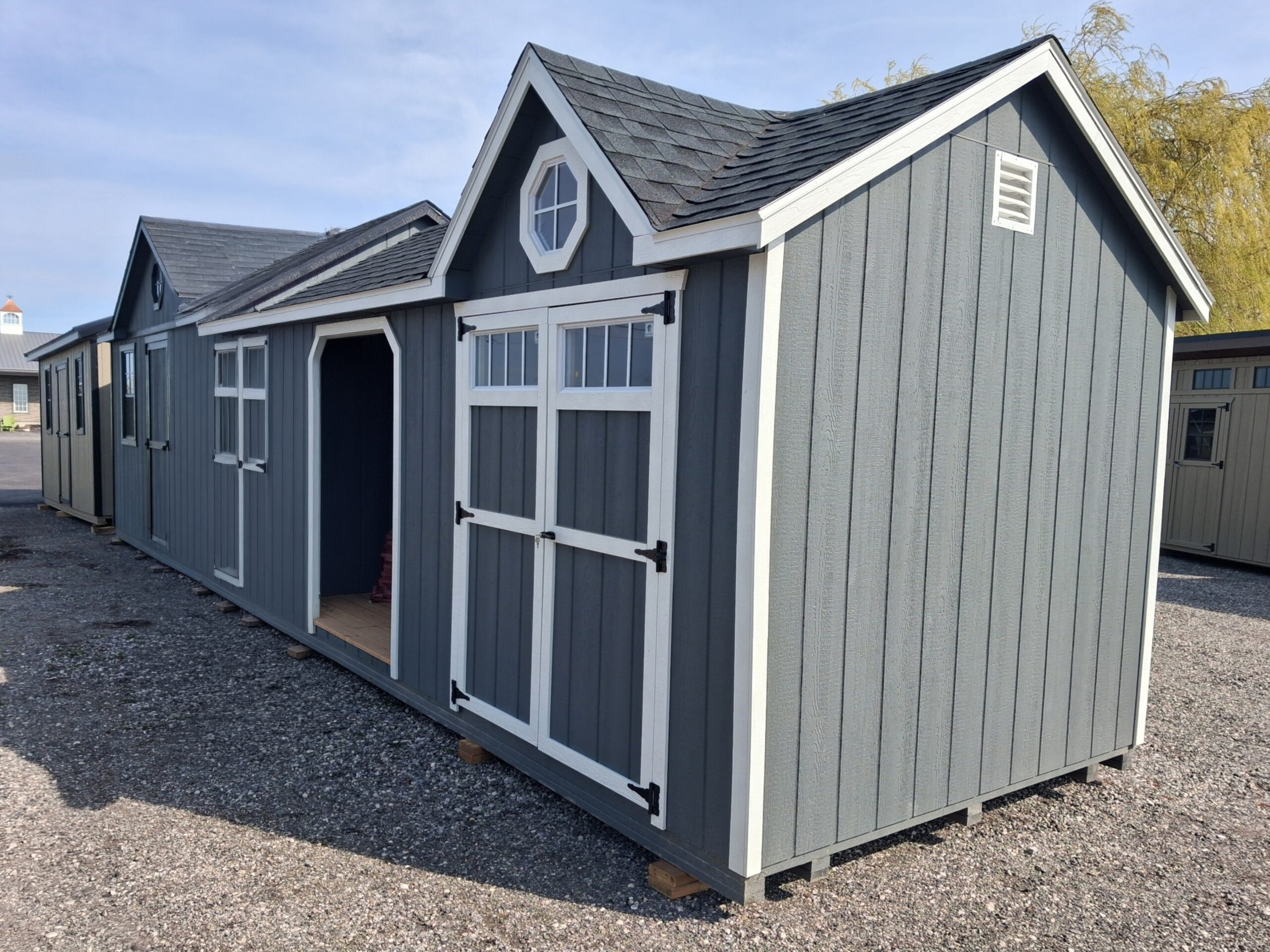8 X 16 Garden Gable Storage Shed with Firewood Storage - Image 3