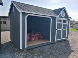 8 X 16 Garden Gable Storage Shed with Firewood Storage