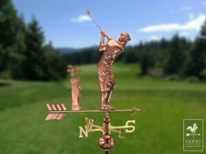 Golfer Polished Weathervane