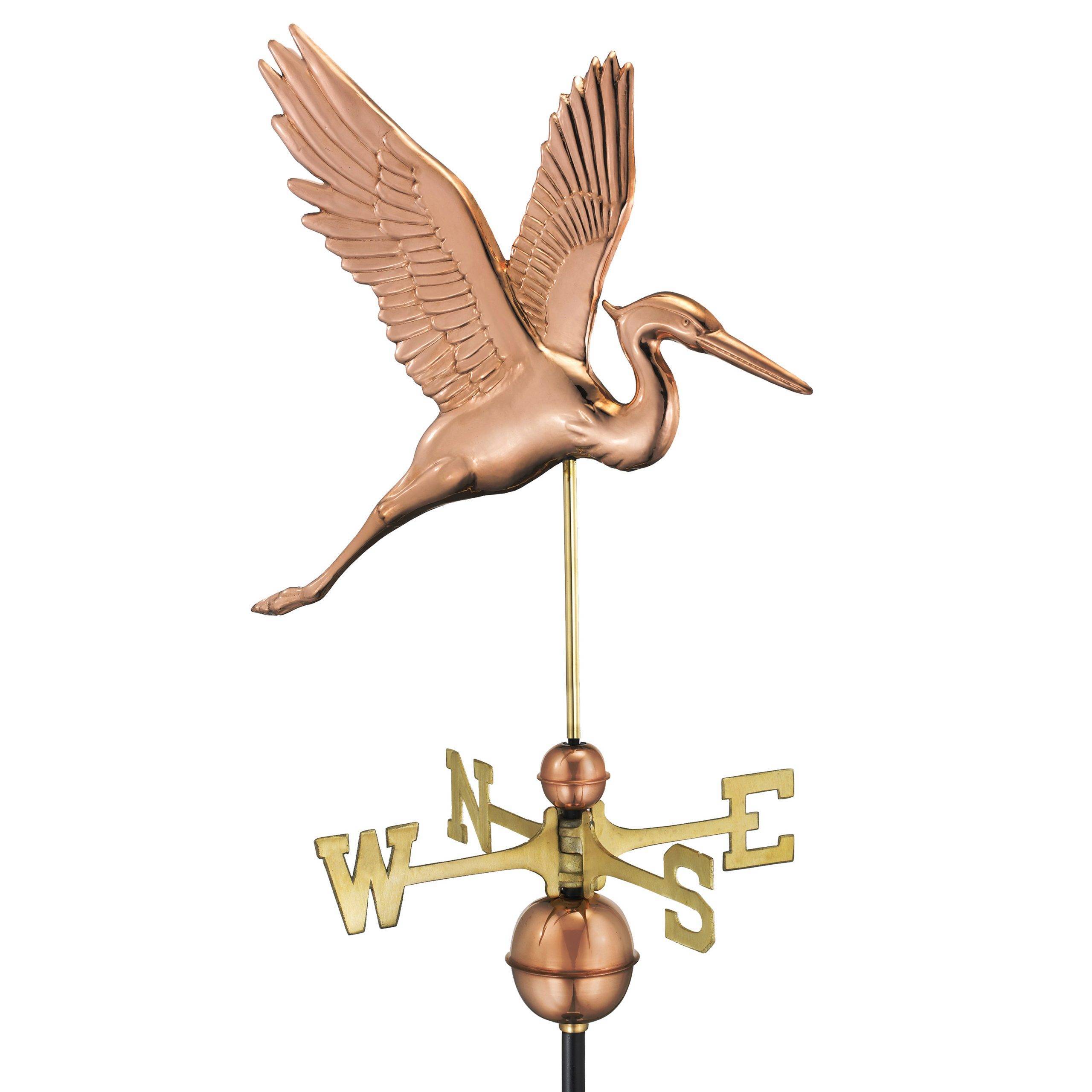 Graceful Blue Heron Polished Weathervane - Image 2
