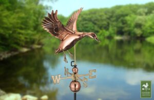 Landing Duck Polished Weathervane