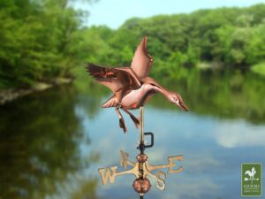 Cottage Landing Duck Polished Weathervane