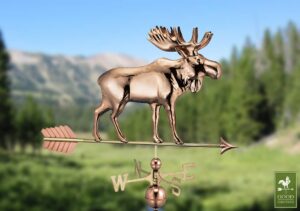 Moose with Arrow Polished Weathervane