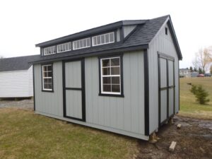 10 x 16 Transom Shed with Side Entry Door