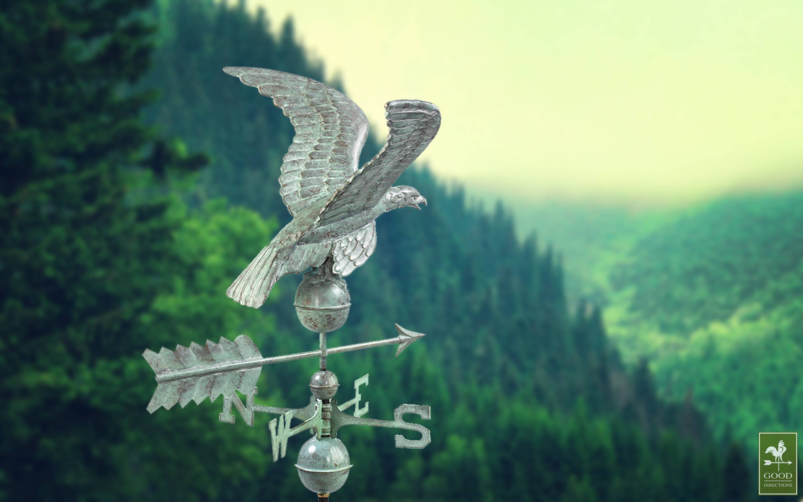 Smithsonian Eagle Blue Verde Copper Weathervane