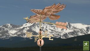 Soaring Hawk with Arrow Polished Weathervane