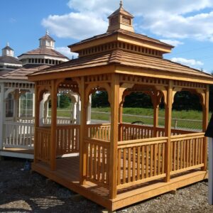 10 x 10 Square Southern Pine Gazebo
