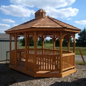 10 x 16 Southern Pine Oval Gazebo