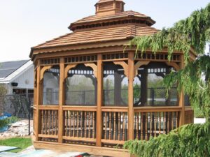 10 x 16 Oval Southern Pine Gazebo