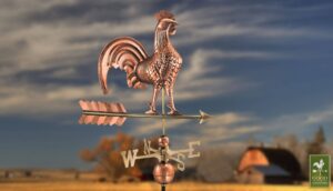 25" Polished Rooster Weathervane