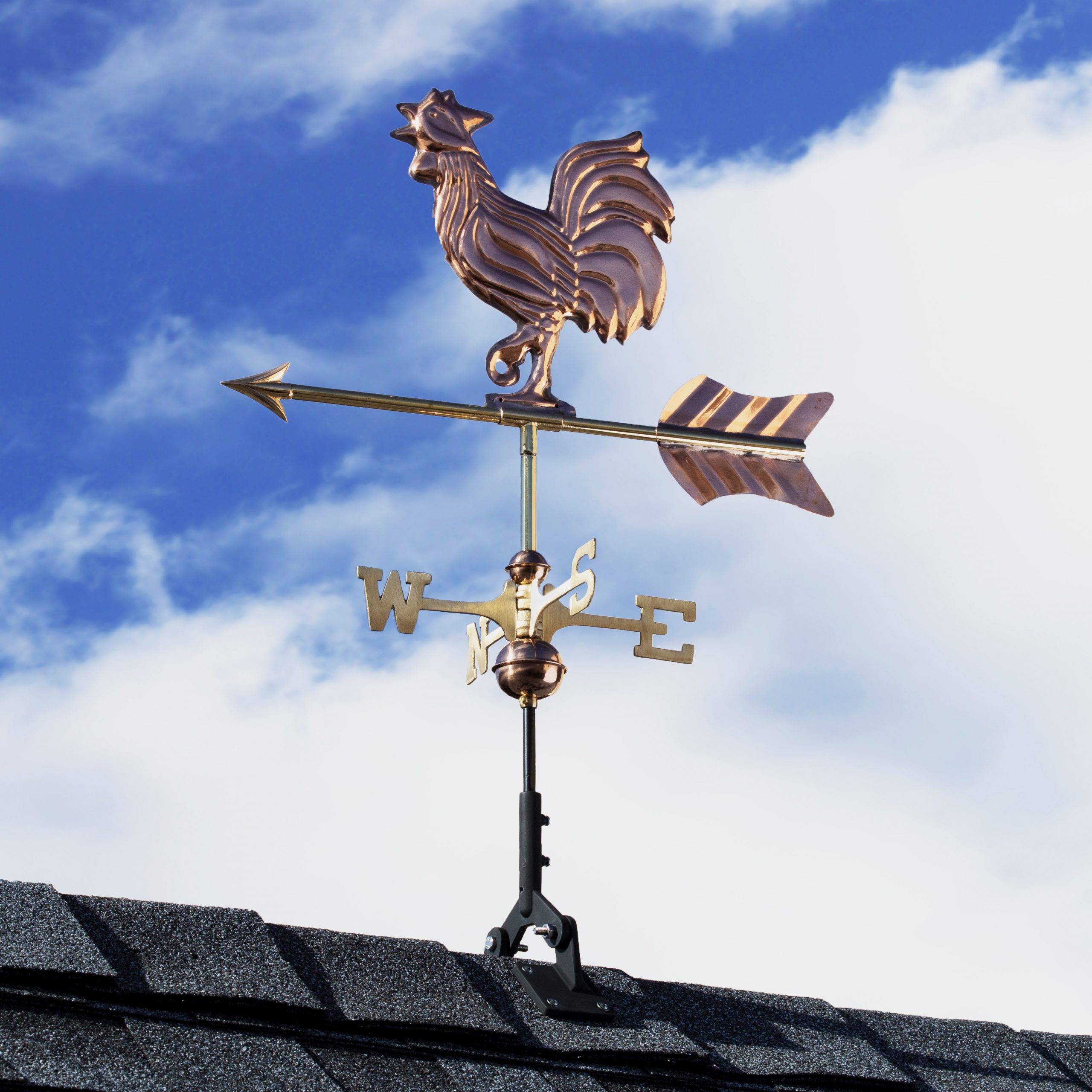 Cottage Rooster Polished Weathervane - Image 3
