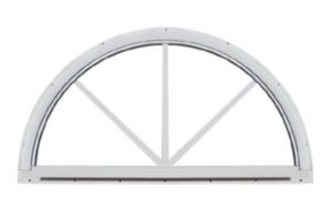 18" Half Round Aluminum Window