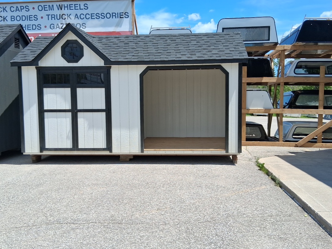 8 X 16 Garden Gable Storage Shed with Firewood Storage - Image 3